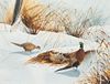 Arthur M. Cook (b. 1931) Wintertime-Pheasants 