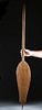 Early 20th C. Polynesian Wood Oar w/ Spiked Paddle