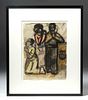 1940s German Expressionist Mixed Media (Framed)