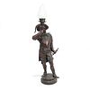 Large Antique French Musketeer Figural Lamp