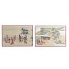 Two (2) Antique Japanese Color Woodblock Prints.