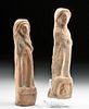 Lot of 2 Phoenician Terracotta Votive Figures - Tanit