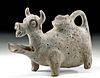 Holy Land Judea Pottery Spouted Bull Vessel