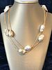 16mm - 25mm White Baroque Pearl Necklace