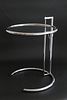 Contemporary Chrome and Glass Adjustable End Table