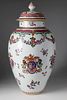 Large Antique Chinese Export Style Samson Covered Famille Rose Decorated Vase