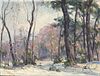 Frank Swift Chase Oil on Canvas Board "Wooded New England Landscape"