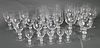 25 Lalique Crystal Stemware in the Saint Hubert Pattern