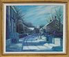 Marilyn Chamberlain Oil on Canvas "Union Street Snow - Nantucket"