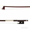 French Silver-mounted Violin Bow, Pierre Cuniot, c. 1880