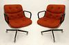 Pair Vintage Knoll Swivel Executive Office Chairs
