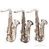 Three C Melody Saxophones, Buescher and Wurlitzer