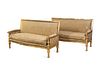 A Pair of Regence Style Carved Giltwood Sofas