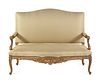A Louis XV Style Giltwood Settee