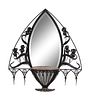 An Art Deco Style Iron and Marble Mirror