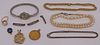 JEWELRY. Assorted Gold Jewelry with 1866 20 Francs