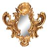 A Continental Carved Giltwood Mirror