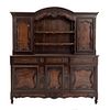 Buffet. France. 20th century. Louis XV style. Wood. Upper shelves, 2 drawers, 5 doors. 79.5 x 74.8 x 19.6" (202 x 190 x 50 cm)
