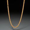 Italian 18k gold rope chain necklace