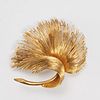 Tiffany & Co. 18k yellow gold feather brooch