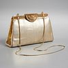 Judith Leiber gold lizard handbag