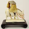 19/20th Century Chinese Carved and Polychromed Ivory Figurine