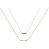 NECKLACE AND CHOKER WITH DIAMONDS. 14K PINK GOLD