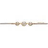 DIAMONDS BROOCH. 14K YELLOW AND WHITE GOLD