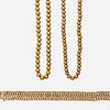 Antique gold bead necklaces and group of gold jewelry