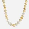 South Sea golden and white cultured pearl necklace