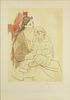 after: Pablo Picasso, Spanish (1881-1973) Color Lithograph on Arches Paper "Maternite au Rideau Rouge"