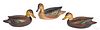 Three Ward Brothers carved and painted duck decoy