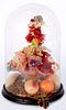 Floral bouquet in glass dome