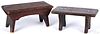 Two painted foot stools
