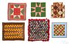 Six Pennsylvania pieced doll quilts