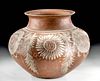 1950s  Mexican Pottery Jar - Floral Motifs