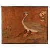 Griseldis. "Mother Goose" (Mamá la Oca). Signed. 1979. Made in acrylic on fabric. Framed. 31.4 x 39.3" (80 x 100 cm)