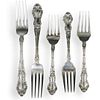 (5 Pc) Wallace Sterling Silver Forks