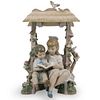 Lladro "Children Reading" Porcelain Figurine