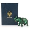 Faberge Style Malachite Elephant