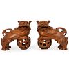 Wood Carved Foo Dogs