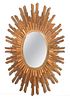 Mid-Century Modern Syroco Wood Sunburst Mirror