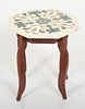 Hardstone Inlaid Marble Top Octagonal Side Table