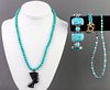 Native American Style Turquoise Jewelry, 4 Pcs