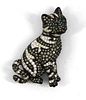 Swarovski Crystal Faux-Diamond Costume Cat Brooch