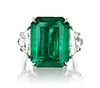 15.38ct Colombian Emerald And 4.94ct Diamond Ring