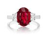 4.15ct Ruby And 0.58ct Diamond Ring