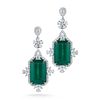 47.81ct Emerald And 8.11ct Diamond Earrings