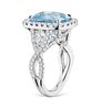 10.10ct Icy Sapphire And 2.15ct Diamond Ring