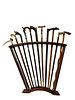 Wooden Cane Rack Set (11) Eleven Canes. See photos